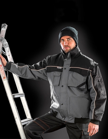 feste Arbeitsjacke mit abnehmbaren Ärmeln